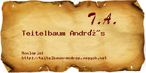Teitelbaum András névjegykártya